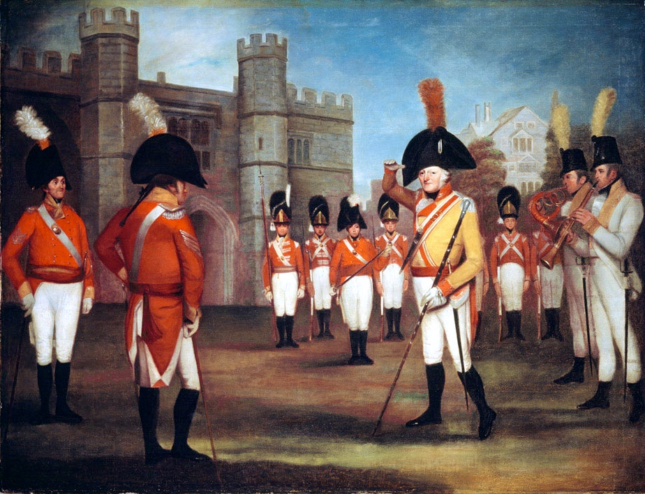 The Staffordshire Militia on parade at Windsor Castle, 1804 (c)